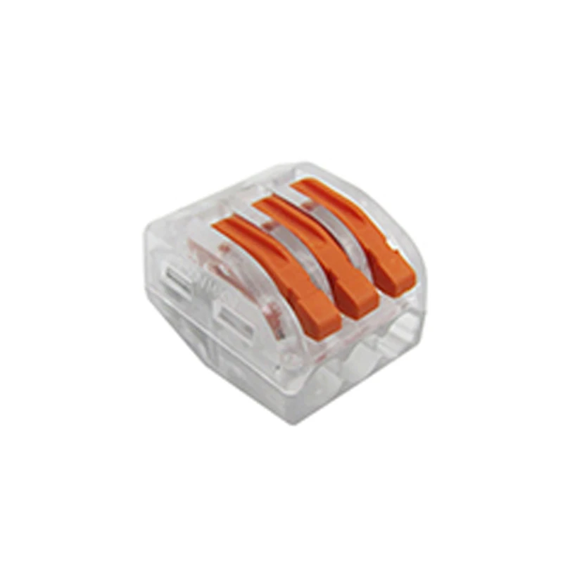 213 white PCT-222 212/3/4/5/8 компактный проводной разъем проводки, проводниковый блок 0,08-2.5mm2 SPL-2/3 пуш-ап-в клеммный блок - Цвет: 213 white