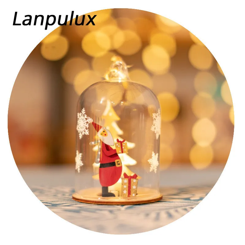 Lanpulux 3D деревянная Ремесленная лампа для дома треугольная Рождественская елка