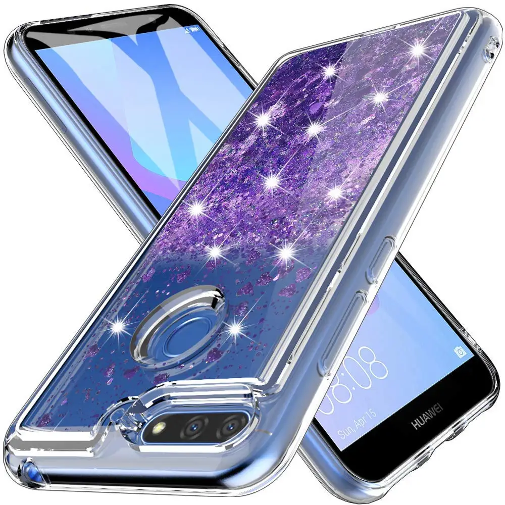 Huawei Honor 7A/Y6 2018/Enjoy 8E ТПУ силиконовый чехол для huawei Y6 2018 динамический с блестками и