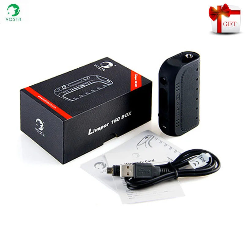 Оригинальный электронный кальян Yosta Livepor 160 коробка мод Вт Vape VW/TC с защитой от