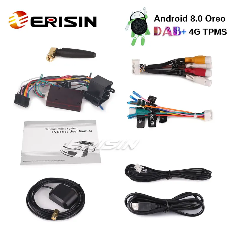 Erisin ES7813M 7 &quotAndroid 8 0 Автомобильная Стерео gps система DVD DAB + радио 4G WiFi TPMS для RENAULT MEGANE
