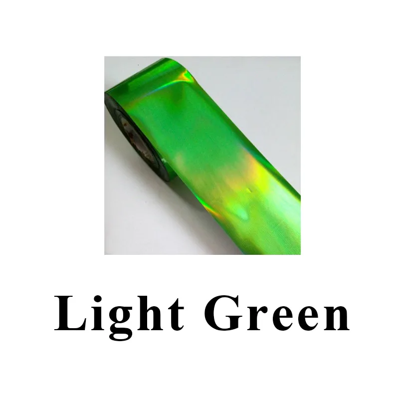 Light Green 1 рулон звездное небо лазер металлический цвет фольга для ногтей голографическое искусство ногтей переводная наклейка Блестящий Маникюр Украшение DIY бумажные советы - Цвет: Light Green