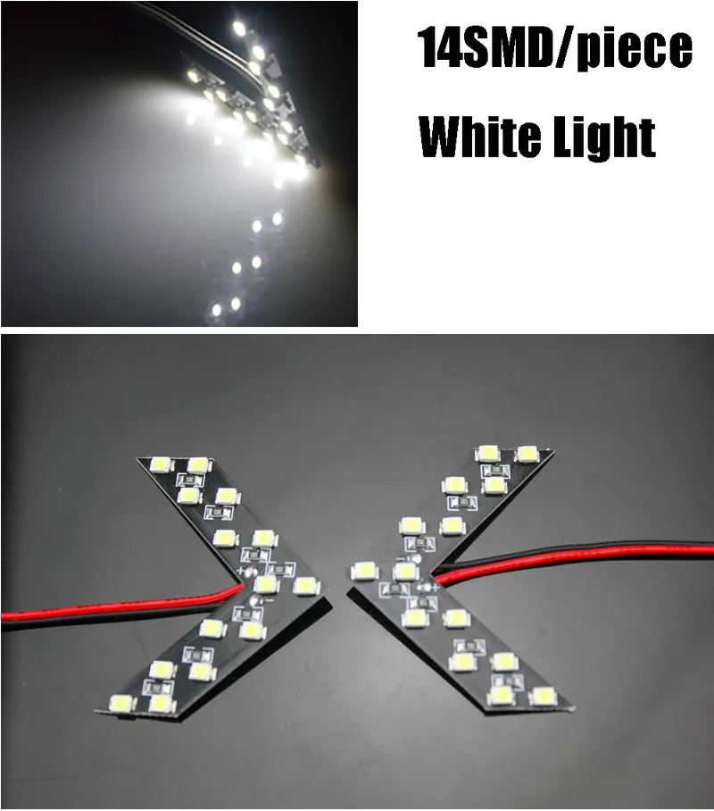 Светодиодная стрелка 14 SMD для зеркала заднего вида белая LED ламсветильник