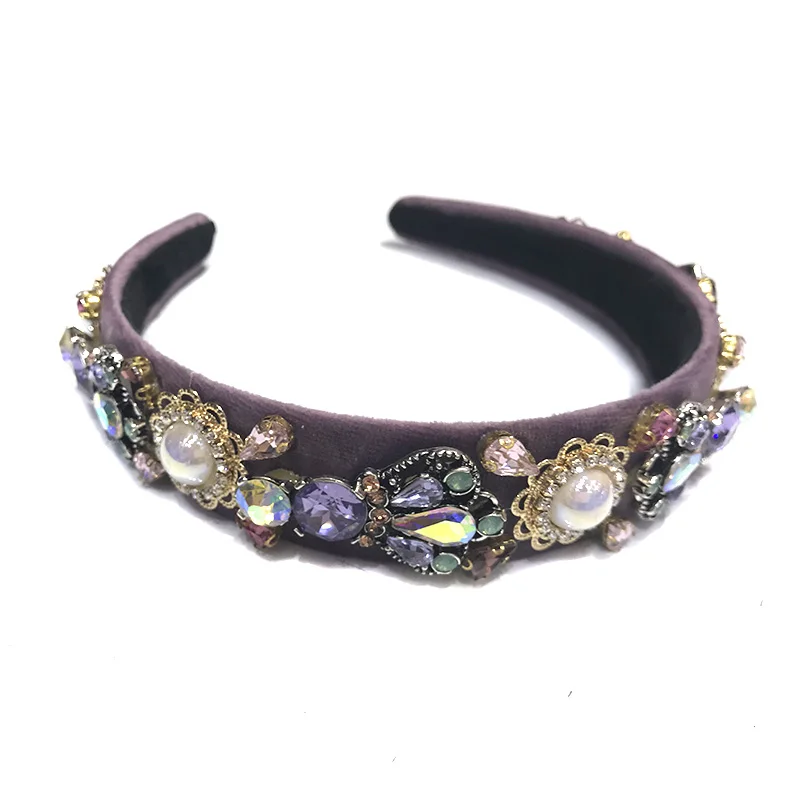 

2022 Woman crystal hairdband Tiara Bridal Hair Accessories Baroque Headband tiara diademe Tocados Para Novia Jewelry Diademas