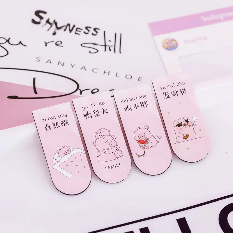 Милый магнит в виде свиньи фотомагнитный зажим для бумаги школьные и офисные