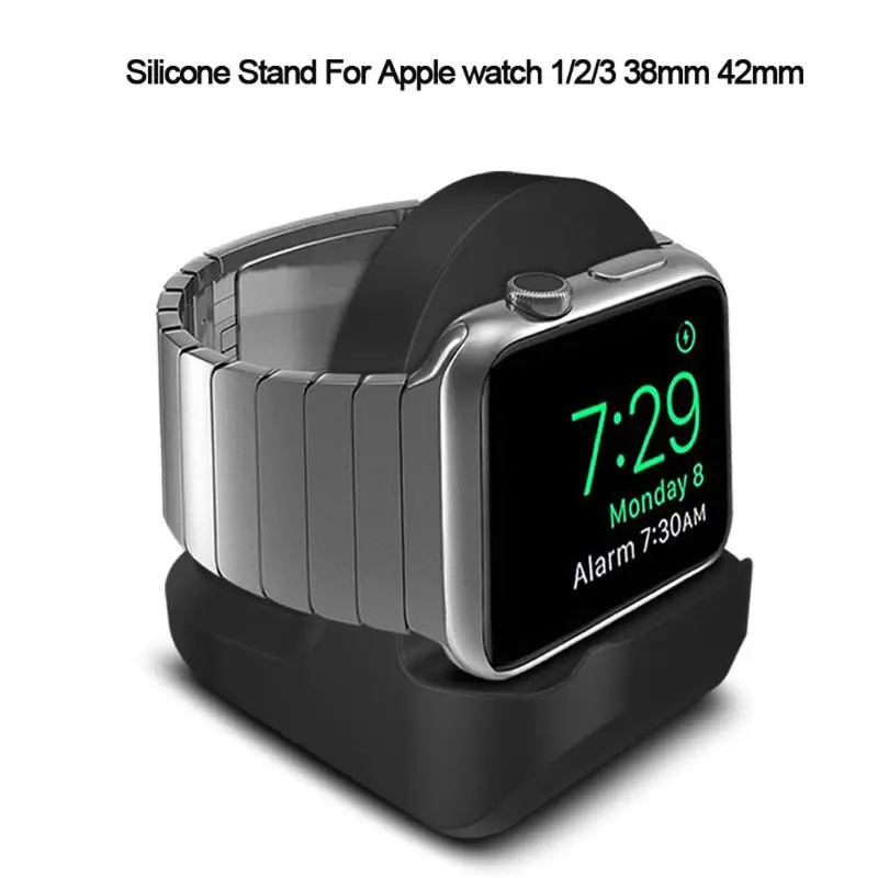 Силиконовая Подставка для зарядки док станция Apple Watch серии 1/2/3/4 42 мм 38 40 44