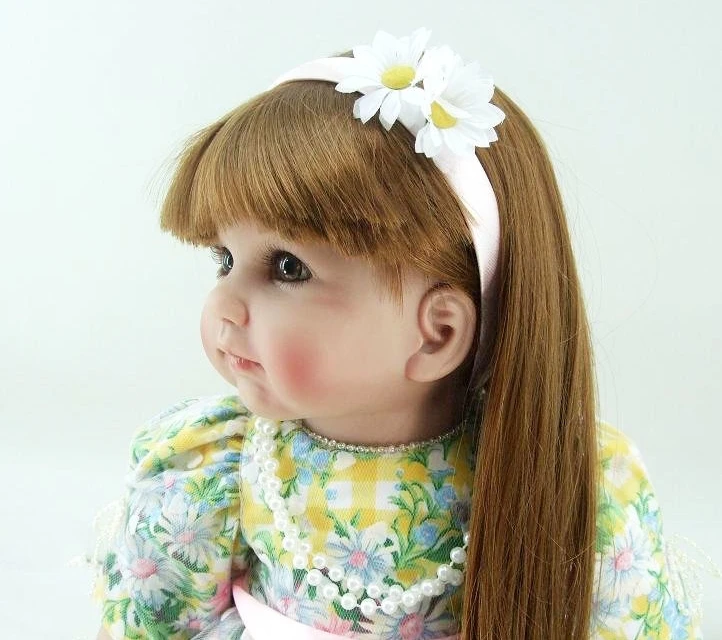 Силиконовая кукла Reborn Baby с зелеными цветами 24 &quot/60 см | Игрушки и хобби