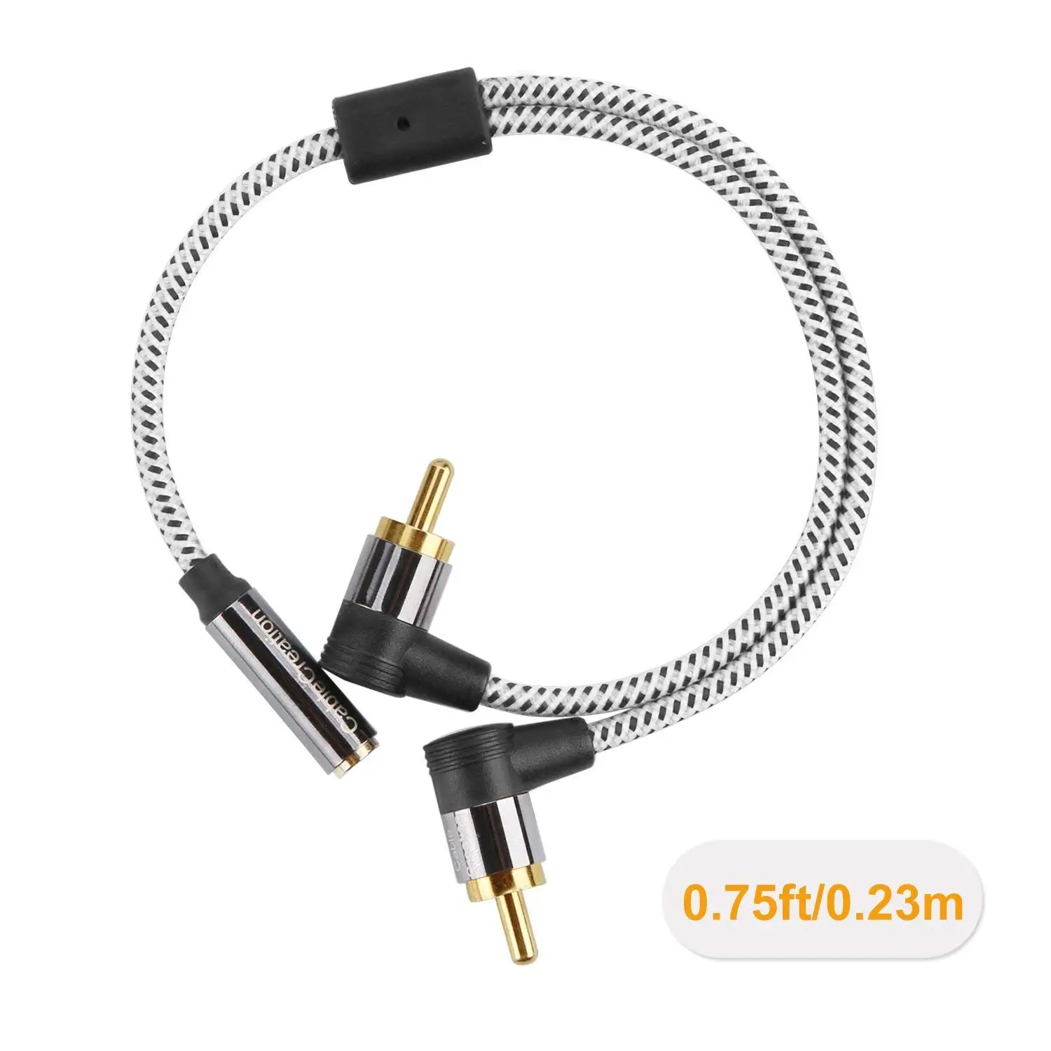 3 5 мм к RCA кабель JORINDO Женский в угол 2RCA мужской стерео аудио позолоченный для