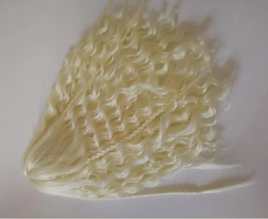 New Arrival 22-24cm White Lion/Kalo Curl Wig For 1/3 SD PULLIP AA BJD Doll Hair | Игрушки и хобби