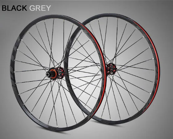 Black Grey MTB колеса M920-STK275 алюминиевый горный велосипед 27,5 er колеса углерода Freehub 4 подшипника 28 отверстий плоские спицы QR колеса велосипеда - Цвет: Black Grey