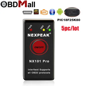 Автомобильный диагностический прибор ELM327 V1.5 с PIC18F25K80 OBD2, 5 шт., автомобильный диагностический инструмент ELM 327 Bluetooth-совместимый с Android OBDII, автомобильный считыватель