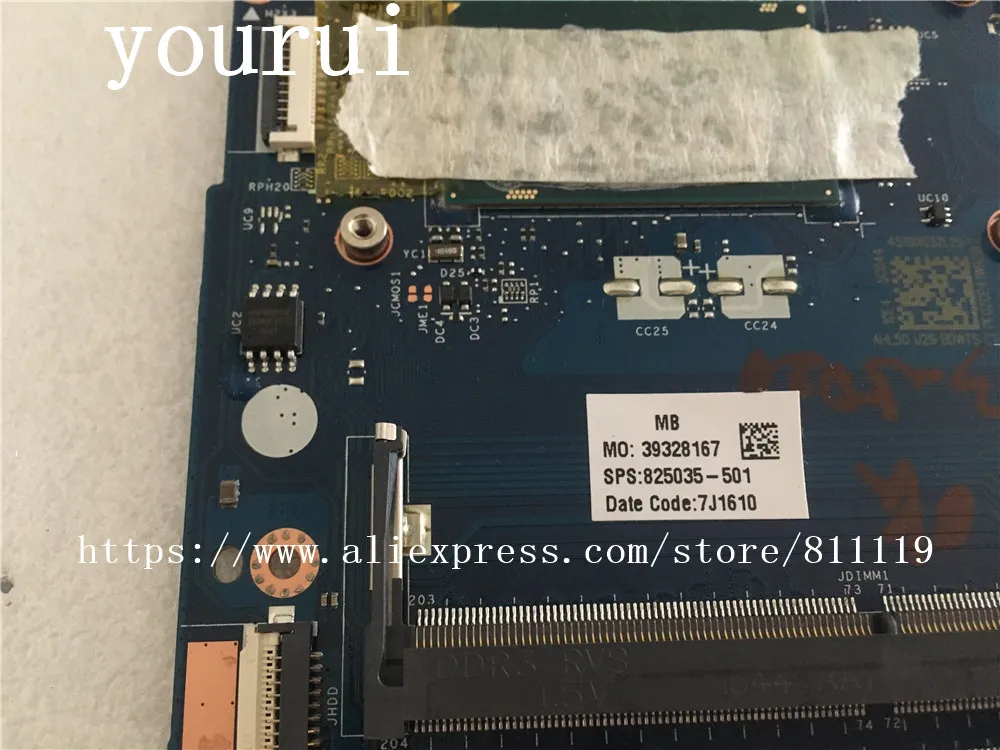 Yourui для струйного принтера HP Pavilion 15 AC ноутбук процессор Материнская плата i3 5020u