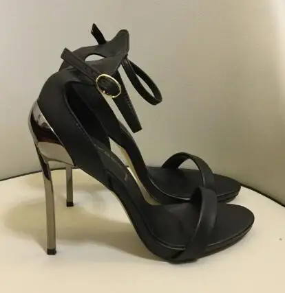 

Сандалии женские из натуральной кожи, Босоножки с открытым носком, на тонком высоком каблуке, с металлической пряжкой, повседневная обувь, ц...