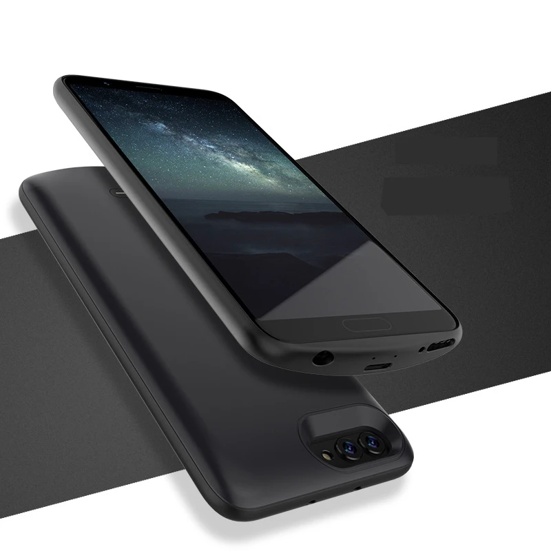 Для huawei Honor V10 Батарея случае Внешний Smart Капа Батарея Зарядное устройство чехол Мощность банка для huawei Honor V10 Батарея чехол - Цвет: 3700 mmah black