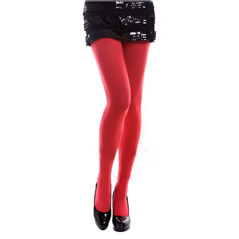 Red 1 шт., Осень-зима, яркие цвета, женские колготки, одноцветные, Collants Femme, стандартные колготки, колготки для балета - Цвет: Red