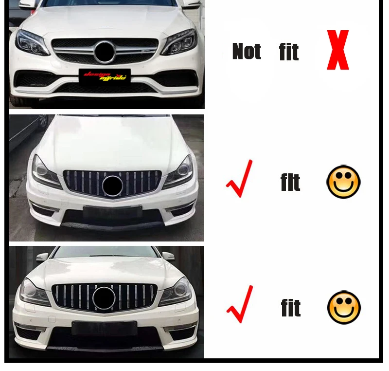 Для merceesmb W204 Спортивная решетка GT R СТИЛЬ ABS черный глянец без знака C Класс C180 C200 C250 C63 вид для девочек 2007