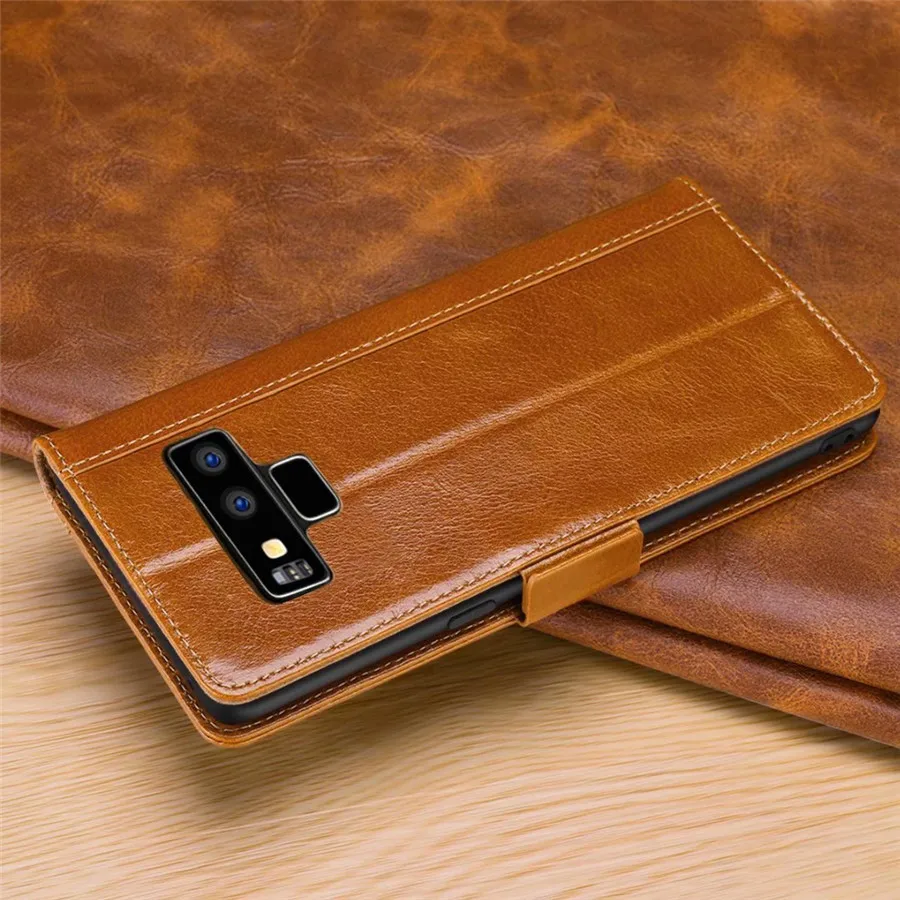 Роскошный чехол книжка из натуральной кожи для Samsung Galaxy S10 S9 S8 Plus S10e Note 9 8 Note9 S10plus