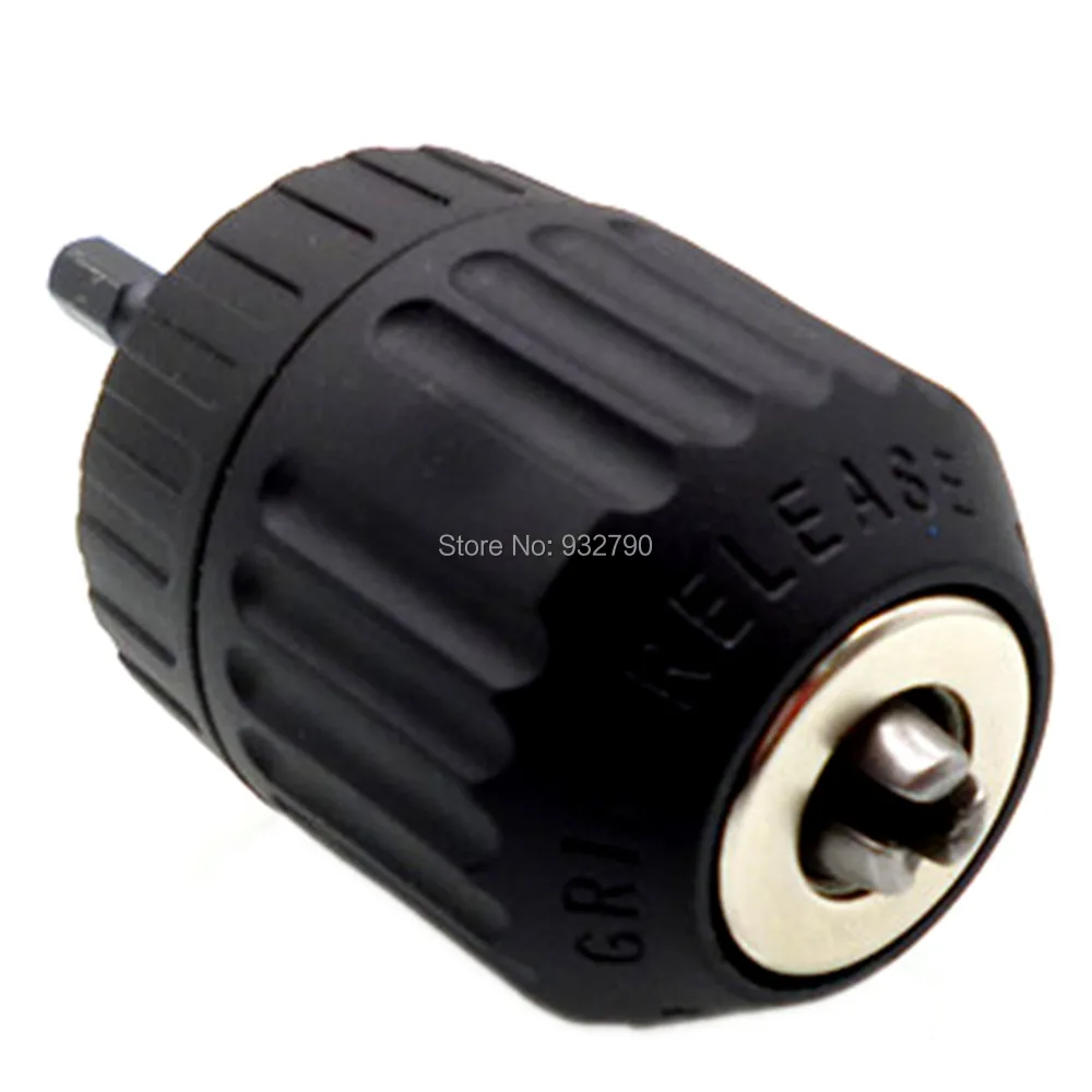 

1/4" Hex To 3/8" Keyless Chuck Driver Hex Shank Screwdriver To Drill Converter Capacity 0.8-10mm Quick Change Hex Shank Adapter