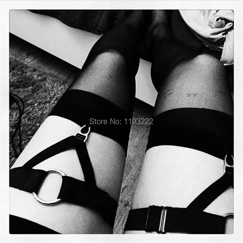 Крутой нейлоновый эластичный ремень ручной работы в стиле панк Рок для ног выше