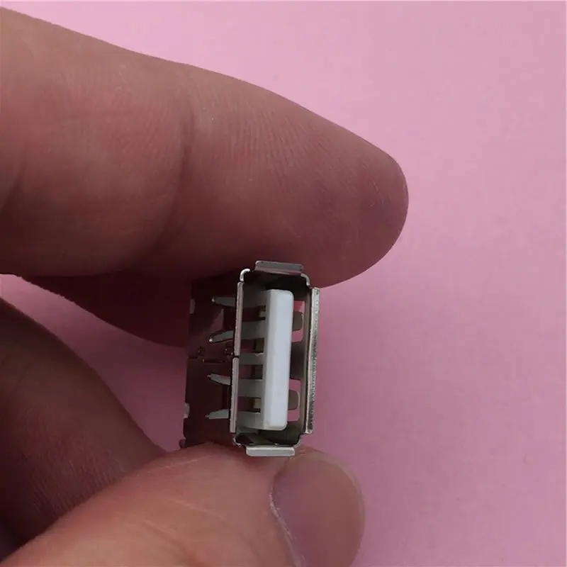 10pcs/lot USB 2.0 4 Pin A Type Female Socket Connector Curly Mouth Bent Foot for Data Transmission Charging | Обустройство дома