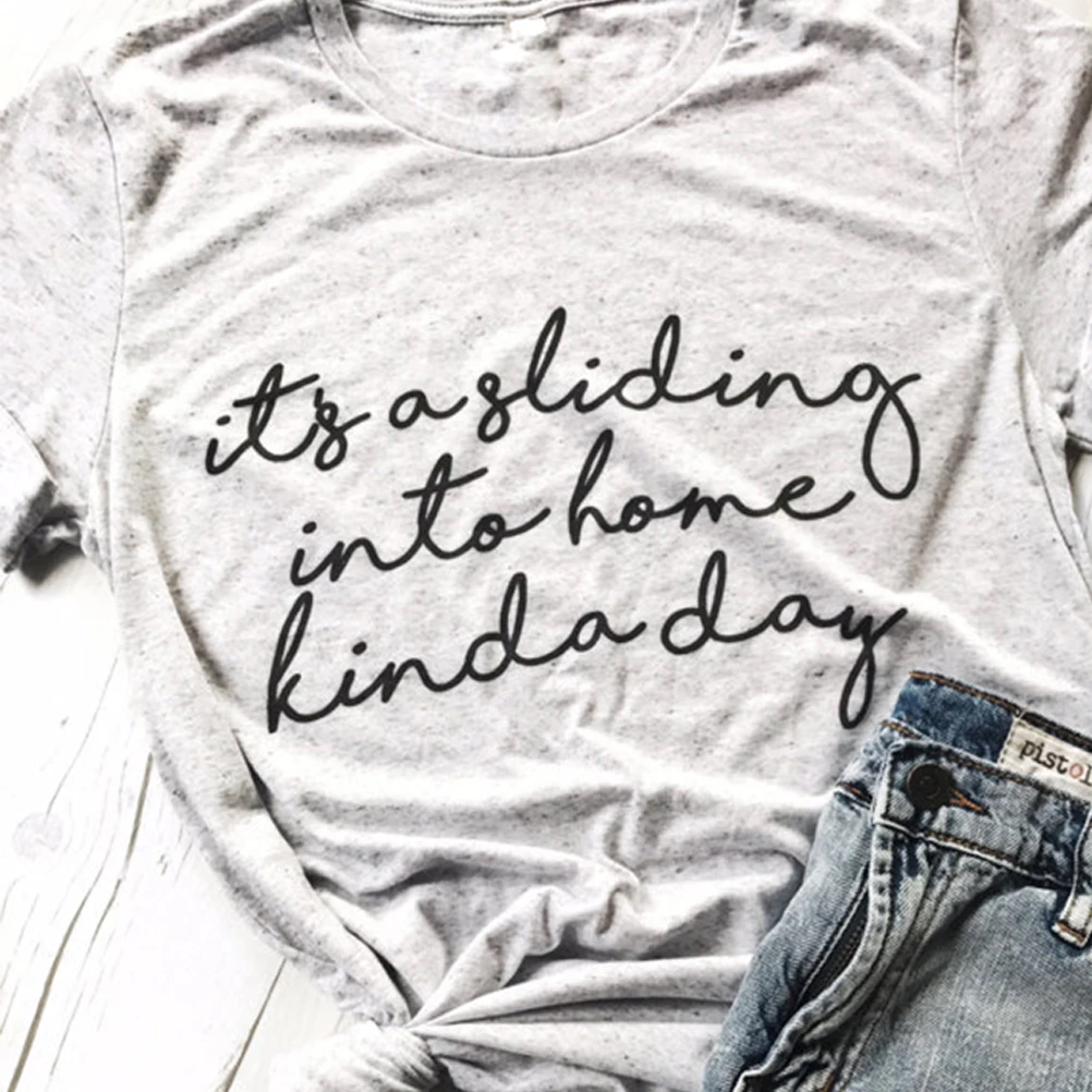Baseball Mom Shirts Softball For Women Game Day Shirt Its A Sliding Into Home Kinda Female Casual Tops | Женская одежда