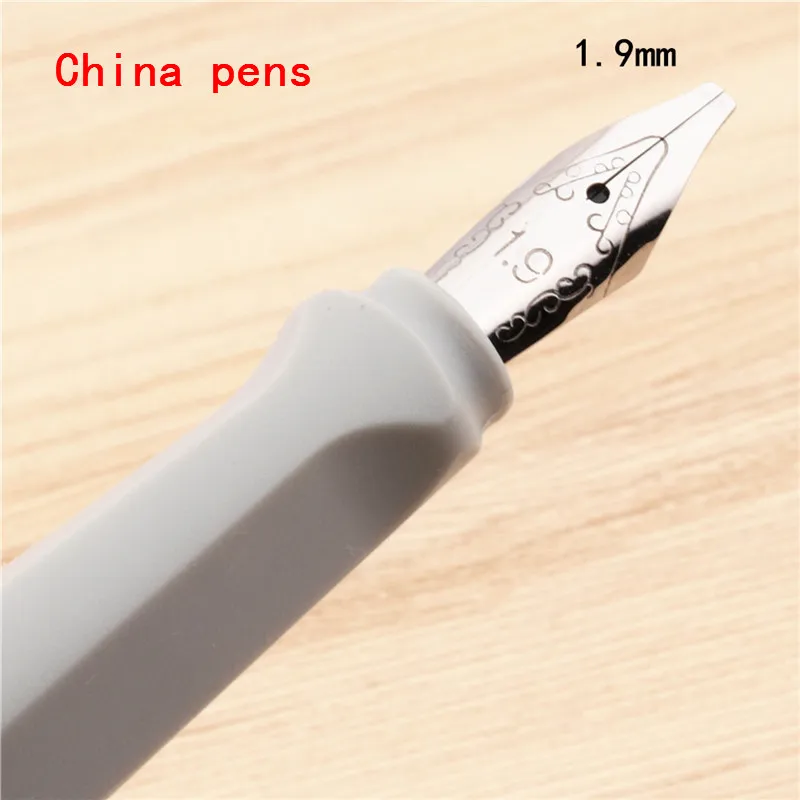 1.9mm-pen Роскошная Jinhao 872 матовая серая английская каллиграфия Duckbill параллельная художественная ручка цветочный корпус Плоский Наконечник тибетская Арабская авторучка - Цвет: 1.9mm-pen