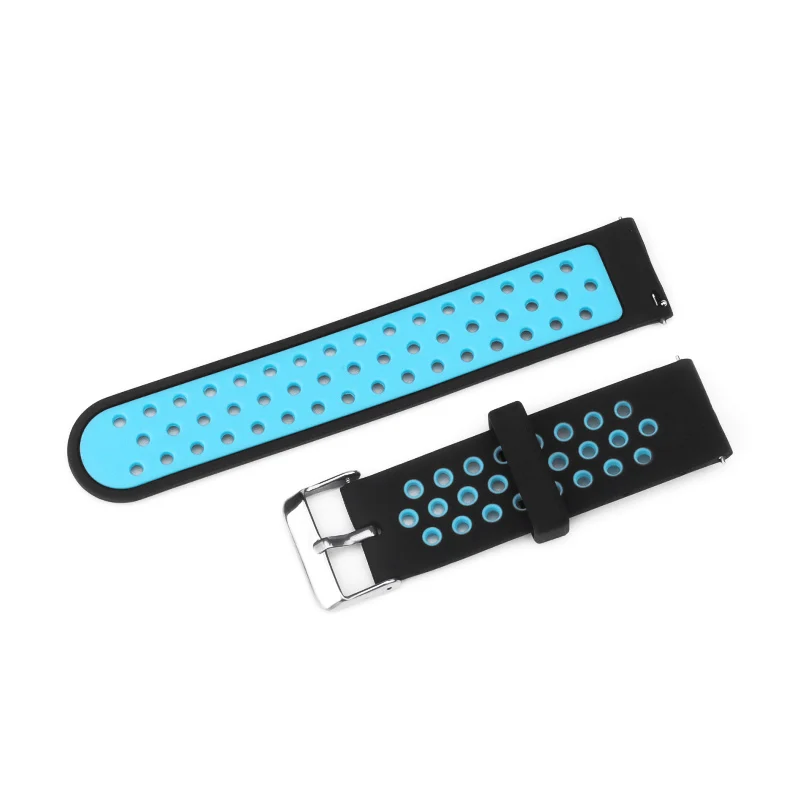 

20mm watch strap silicone strap For Lenovo watch 9 Strap Two-color adjustable size Lenovo watch 9 Replacement Sport strap