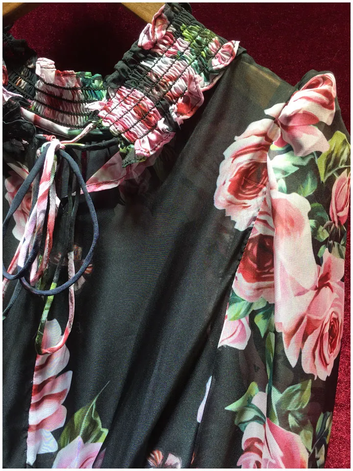 Женское шифоновое платье с длинным рукавом прозрачное стрейчевое винтажное