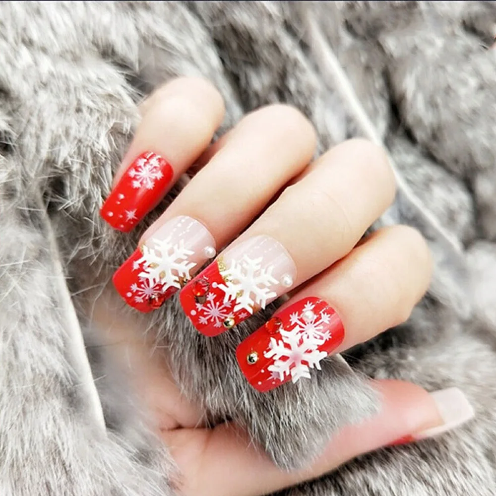 Искусственные ногти 24 шт. искусственные бриллианты для невесты блестящие стразы