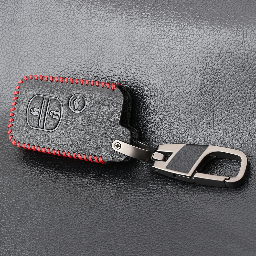 Кожаный брелок для автомобильных ключей чехол сумка 3 кнопки Toyota Prius Land Cruiser Avalon