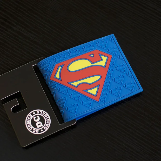 Superman Комиксы DC Marvel Летний стиль мужской кошелек ПВХ Бэтмен Аниме-Кошелек Сумочка Черный цвет Нежный человек модная коллекция кошельки в подарок - Цвет: Superman