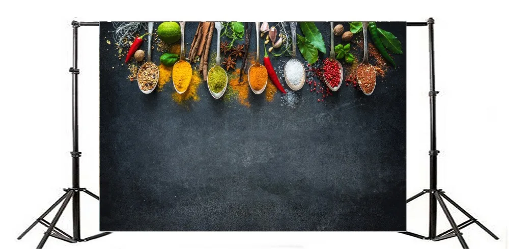Laeacco кухонные фоны для фотосъемки с приправой и ложкой индивидуальные