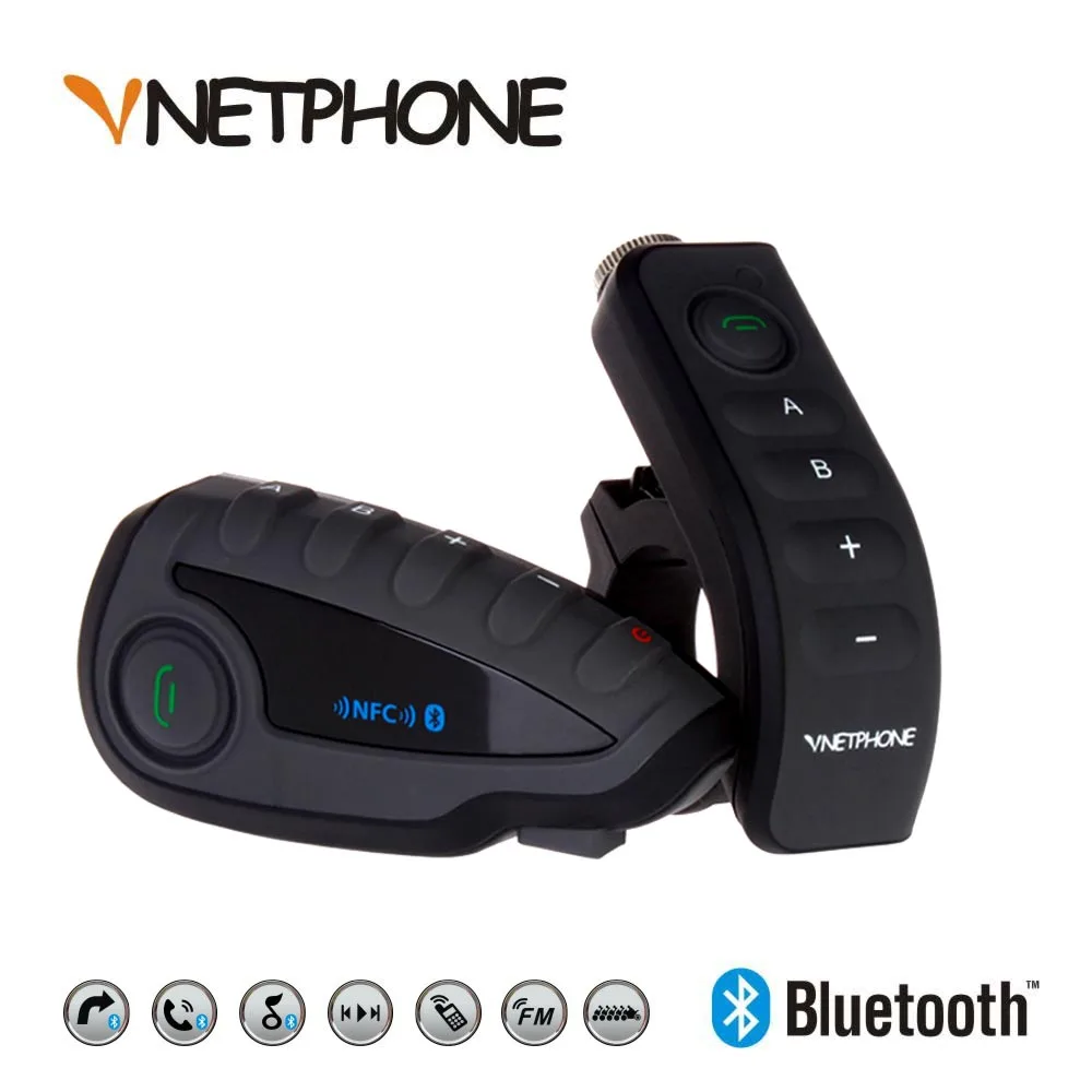Bluetooth гарнитура VNETPHONE V8 для мотоциклетного шлема NFC|Наушники шлемов| |
