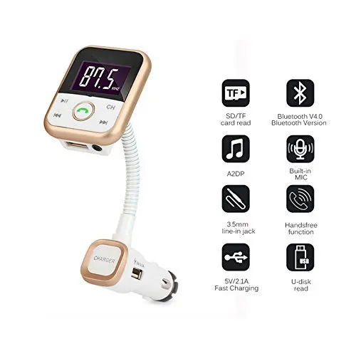 Поддержка USB флэш драйвера и Micro SD карты AUX Выход вход Автомобильный MP3 плеер Bluetooth