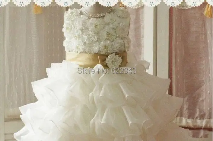 Wholesale Fantasia Infantil Little Girls Pageant Dresses Fantasy Kids Princess Flower Girl Dress New 2014 Free Shipping 3 Colors | Свадьбы и