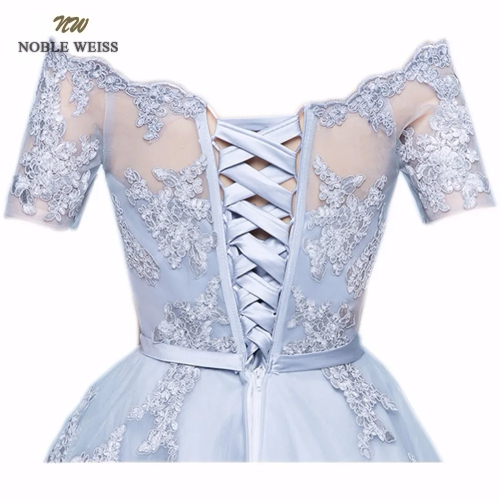 Благородный WEISS сексуальное вечернее платье с вырезом лодочкой короткими