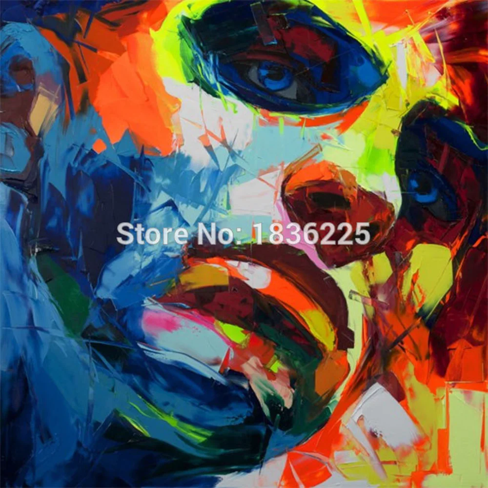Бесплатная доставка ручная роспись картина маслом окрашенные лица женщины