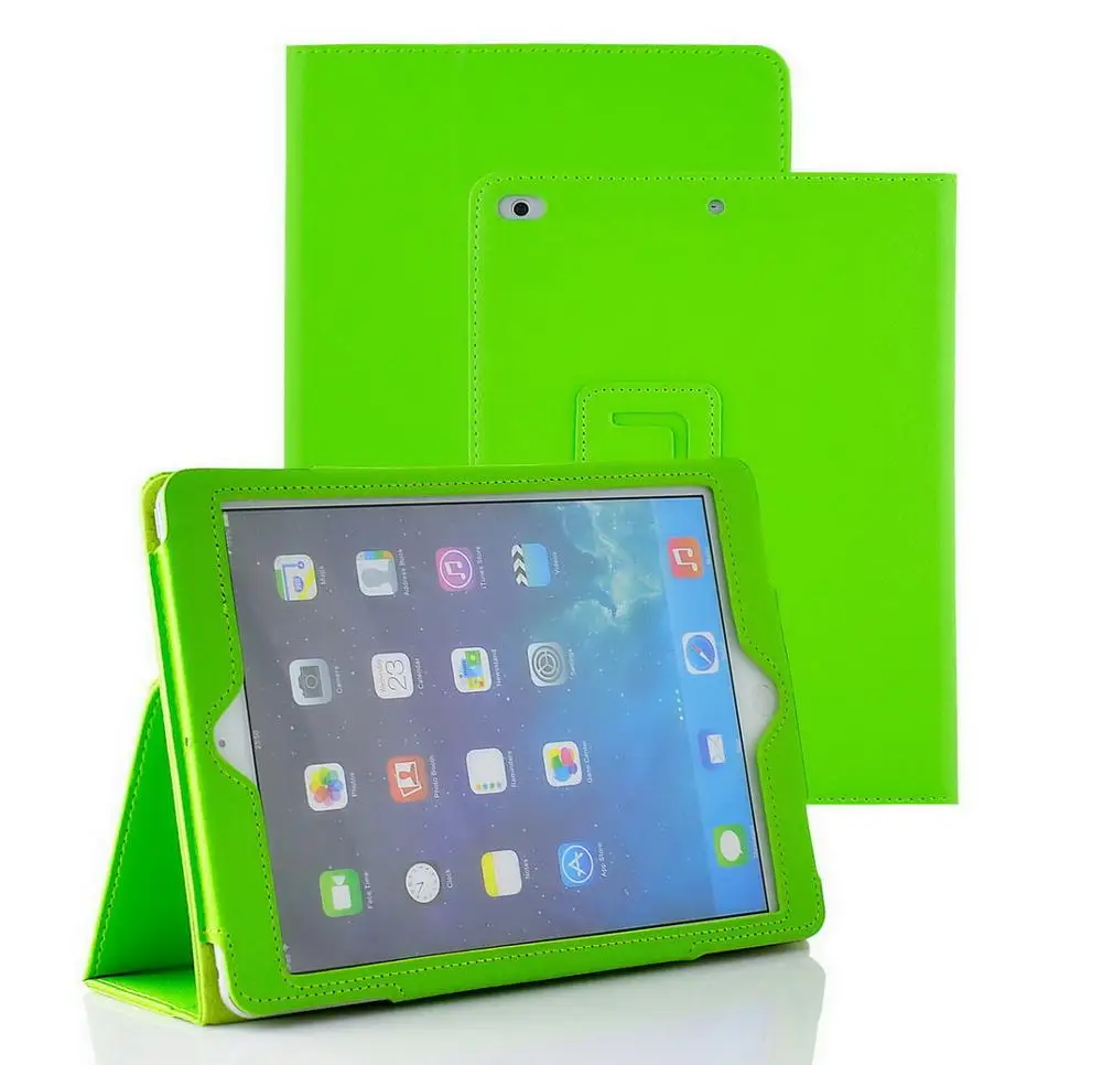 589 Green - zhi jia Чехол для ipad 9,7 дюймов, три различных функции intelligent sleep wake защитный чехол, для ipad Air 1 случае EQHTX - Цвет: 589 Green - zhi jia