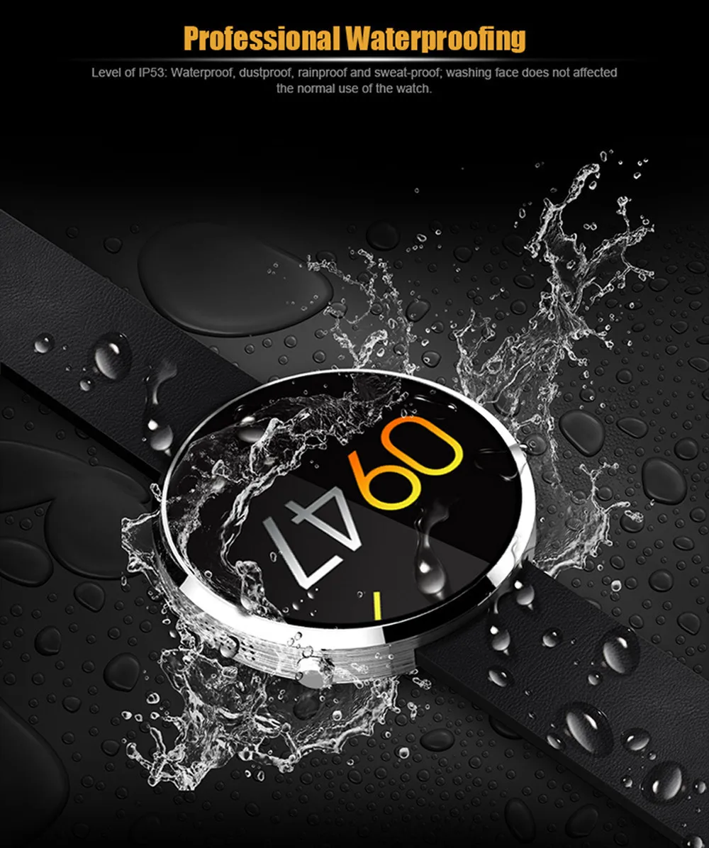 Лидер продаж DM360 Bluetooth Смарт часы для IOS и Andriod мобильный телефон с монитором