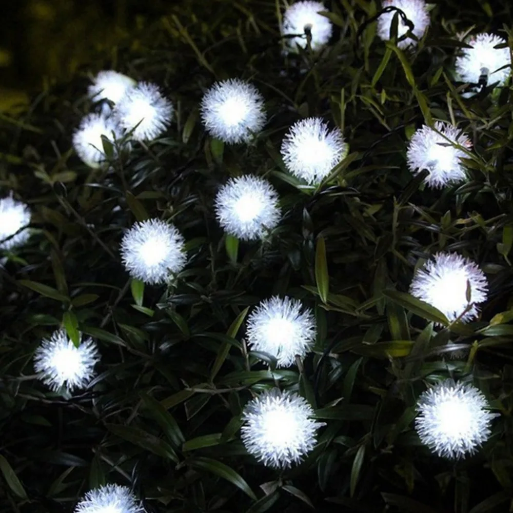 Водонепроницаемые 30 LED солнечные наружные гирлянды сказочные огни шарик Chuzzle для