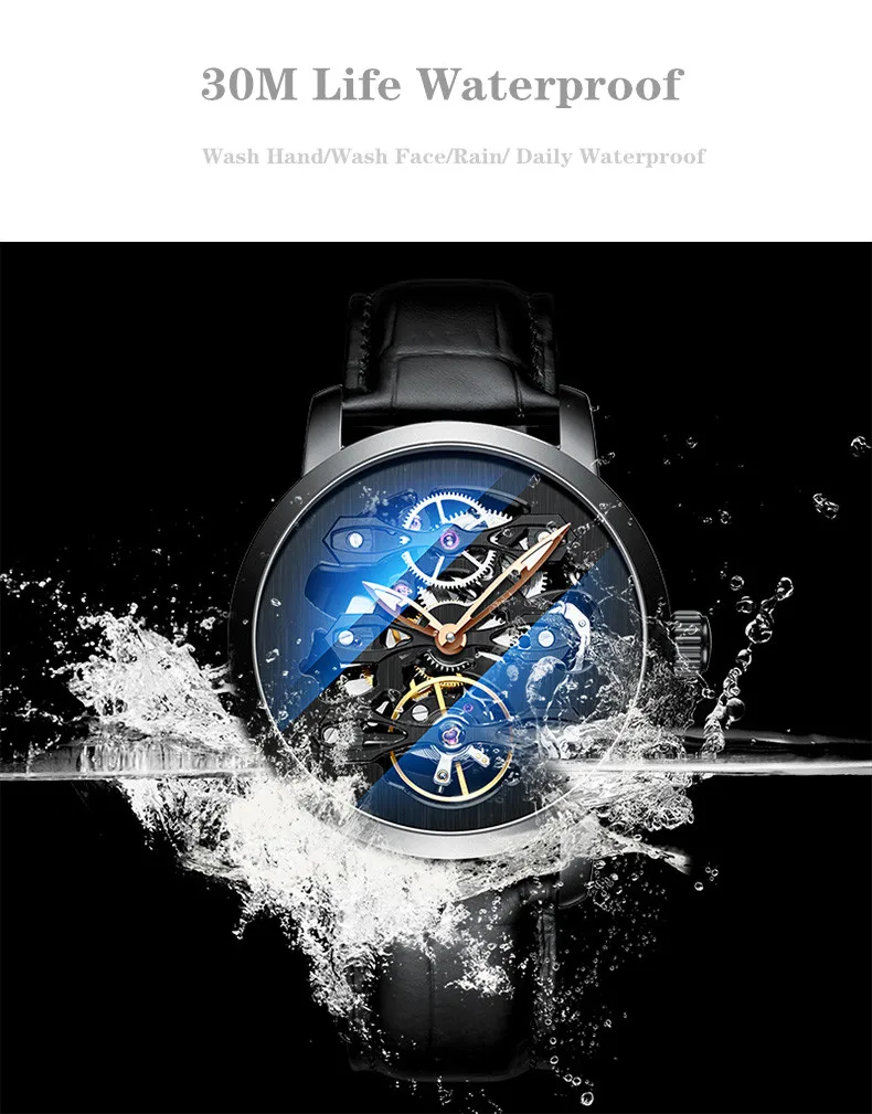 AILANG Tourbillon часы мужские часы Топ бренд класса люкс из нержавеющей стали спортивные часы водонепроницаемые автоматические механические часы для мужчин