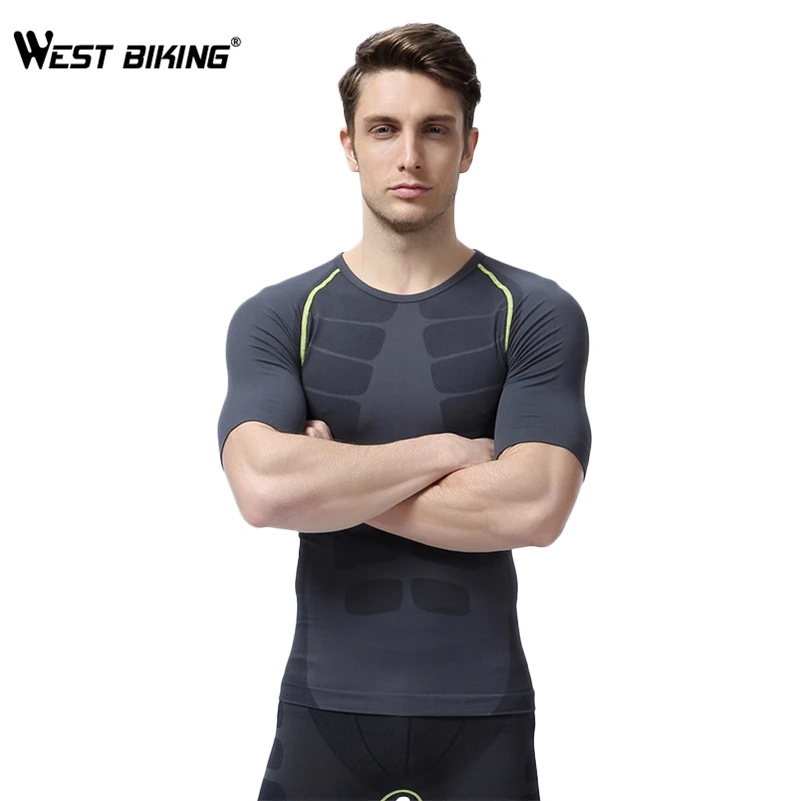 Велосипедное нижнее белье WEST BIKING с коротким рукавом дышащая мягкая одежда для