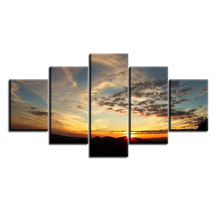 

5 pc Set maxresdefault NO FRAME Oil Painting Canvas Prints Wall Art Pictures For Living Room Decorations