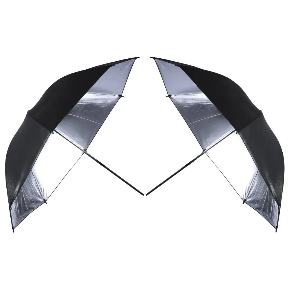 

Neewer 2 PCS 33"/84cm Professional Photography Studio Reflective Lighting Black Silver/White Translucent Umbrella