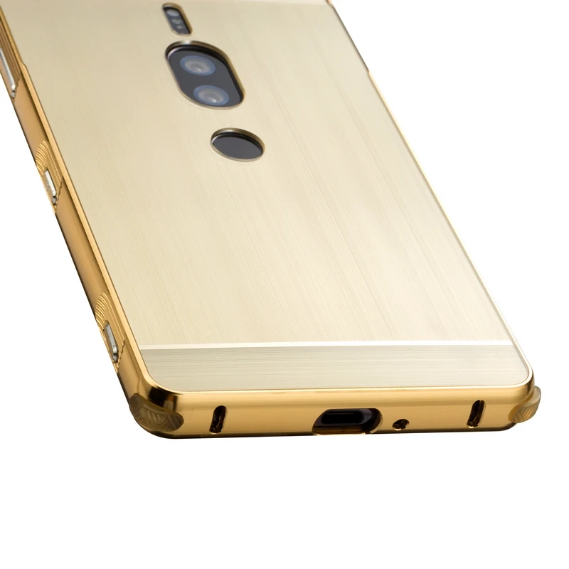 For Sony Xperia XZ2 Premium Dual H8166 Case Metal Aluminum Bumper for Song XZ2P Brushed PC Cover |