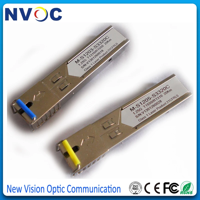 Двунаправленный трансивер SFP 155 Мбит/с 20 км 1310/1550 Модуль LC м 100BASE-FX одно волокно Bidi |