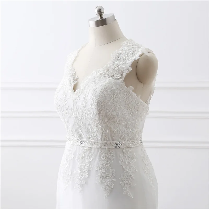 Vestido Де Noiva Casamento Sexy V Шеи Кружева Бальное платье Свадебное Платье На Заказ