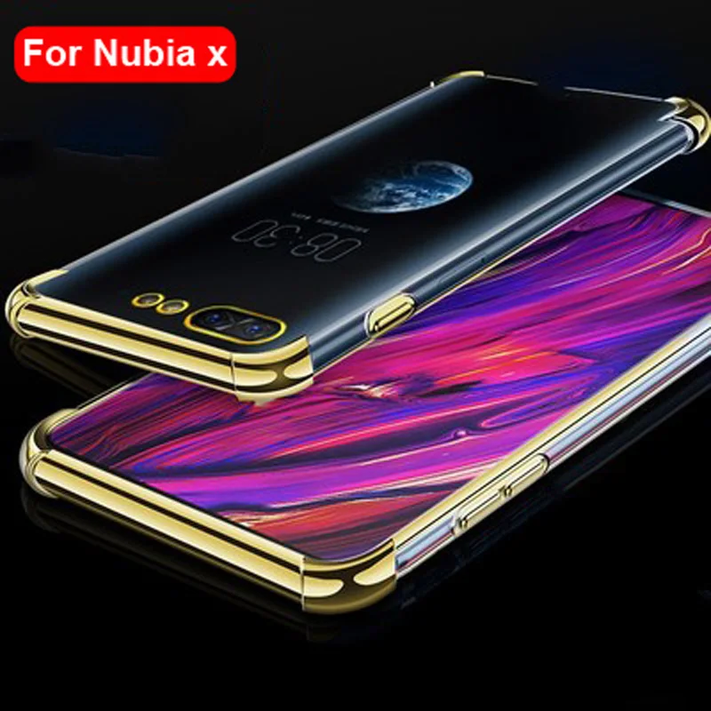 Мягкий ТПУ чехол для Nubia X чехол s Ультра тонкое прозрачное покрытие блестящий чехол 6,26 ''для Nubia X Nubia смешанный силиконовый чехол для телефона