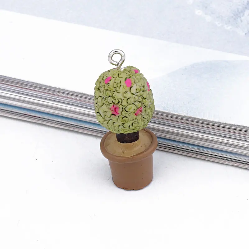 3 4 шт. Diy Имитация кактуса висячие серьги амулеты Смола результаты тропический лес стиль ожерелье кулон брелок ювелирные изделия амулеты ремесла - Окраска металла: 3