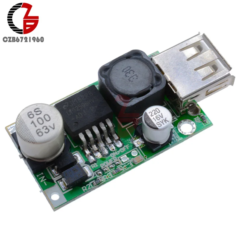 LM2596HV 5V DC 7 56V 9V 12V 24V 36V 48V to Fixed 3A неизолированный понижающий модуль
